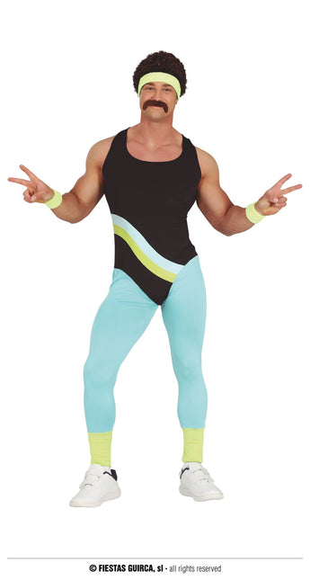 Feestbazaar Foute 80's Gymnast Heren Kostuum
