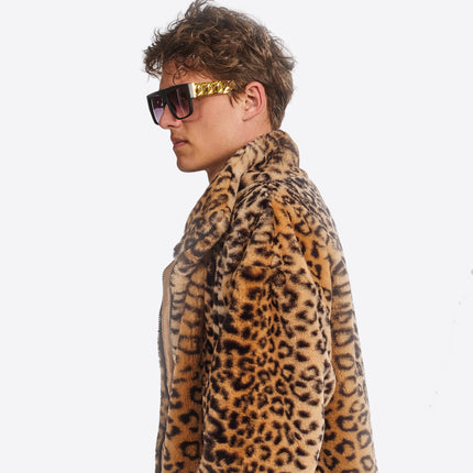 Feestbazaar Foute Gangster Bril Zwart/Goud