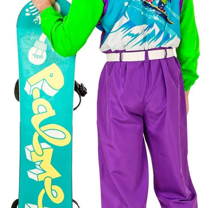 Feestbazaar Foute Neon Snowboard Ski Pak