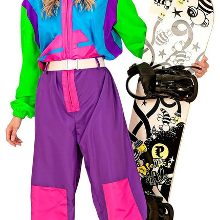 Feestbazaar Foute Neon Snowboard Ski Pak