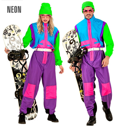 Feestbazaar Foute Neon Snowboard Ski Pak