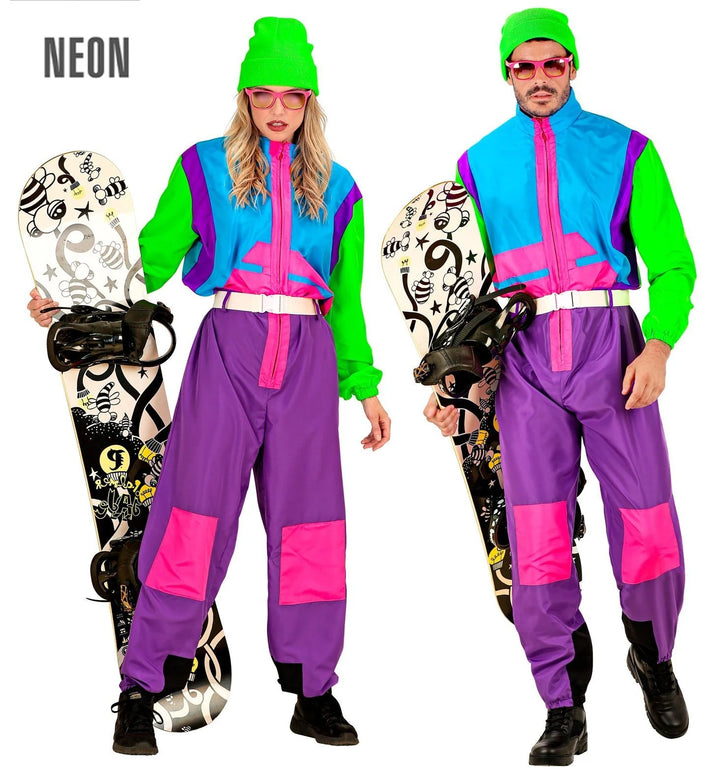 Feestbazaar Foute Neon Snowboard Ski Pak