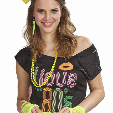 Feestbazaar Foute Party Accessoires Set Neon Geel