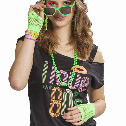 Feestbazaar Foute Party Accessoires Set Neon Groen