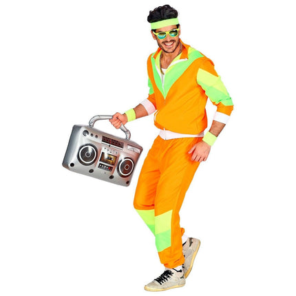 Feestbazaar Foute Party Trainingspak Neon Oranje