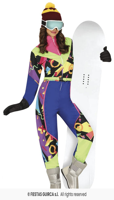 Feestbazaar Foute Ski Overall Discopower Dames
