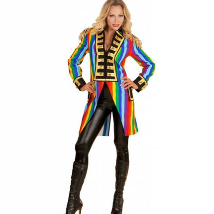 Feestbazaar Frackjas regenboog dames
