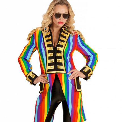 Feestbazaar Frackjas regenboog dames