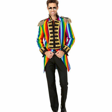 Feestbazaar Frackjas regenboog heren