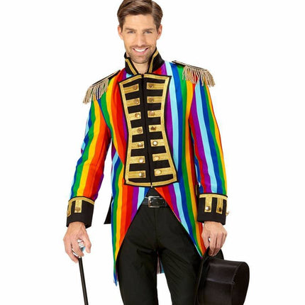 Feestbazaar Frackjas regenboog heren