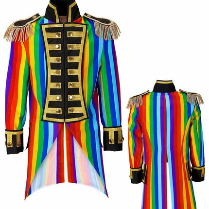Feestbazaar Frackjas regenboog heren