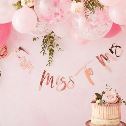 Feestbazaar From Miss to Mrs Slinger Rose Goud 170cm