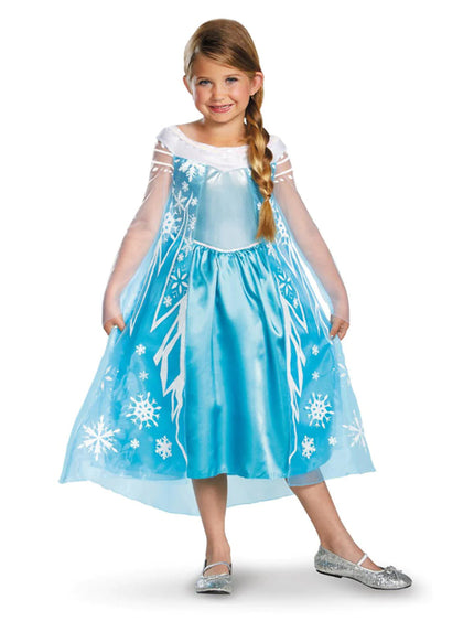Feestbazaar Frozen Jurk Elsa Kind Deluxe Official