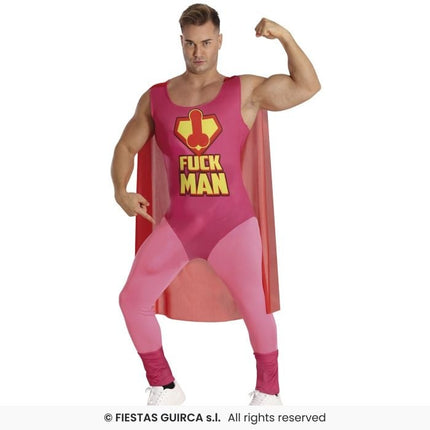 Feestbazaar Fuckman Superheld Pak Roze