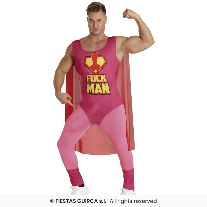 Feestbazaar Fuckman Superheld Pak Roze