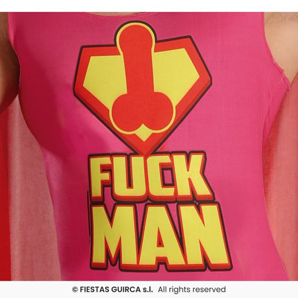 Feestbazaar Fuckman Superheld Pak Roze