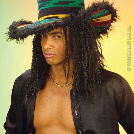 Feestbazaar Funky Rasta Hoed Met Pluche Rand