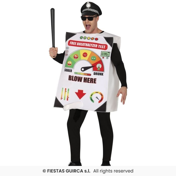 Feestbazaar Funny Politie Alcoholtester Kostuum