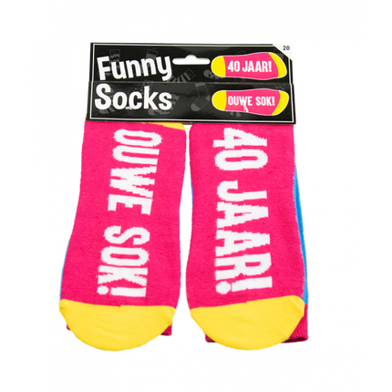 Feestbazaar Funny Sokken 40 jaar