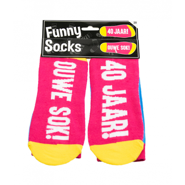 Feestbazaar Funny Sokken 40 jaar