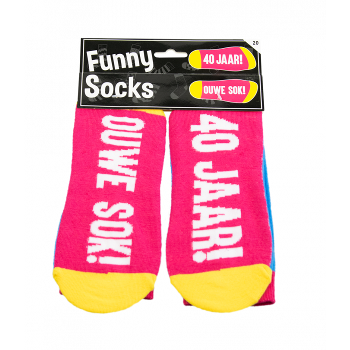 Feestbazaar Funny Sokken 40 jaar