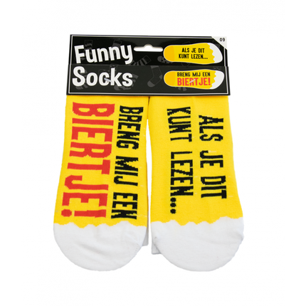 Feestbazaar Funny Sokken – Breng mij een biertje