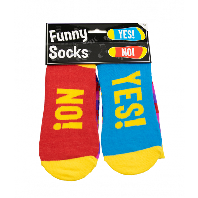 Feestbazaar Funny Sokken - YES! NO!