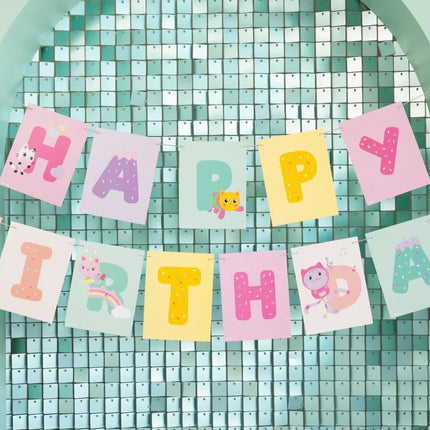 Feestbazaar Gabby's Dolhouse Happy Birthday Letterslinger (1,8m)