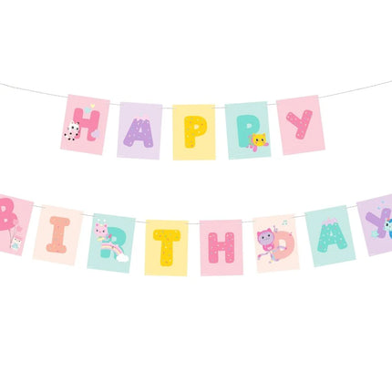 Feestbazaar Gabby's Dolhouse Happy Birthday Letterslinger (1,8m)