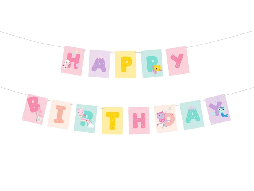 Feestbazaar Gabby's Dolhouse Happy Birthday Letterslinger (1,8m)