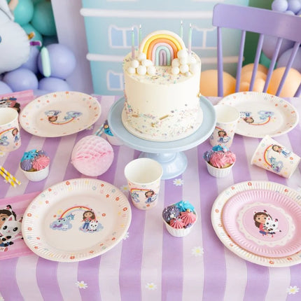 Feestbazaar Gabby's Dollhouse Bekers Regenboog (6st)