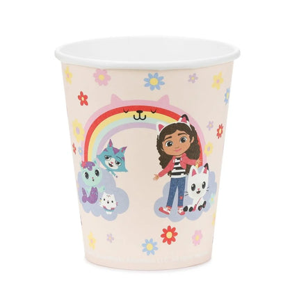 Feestbazaar Gabby's Dollhouse Bekers Regenboog (6st)