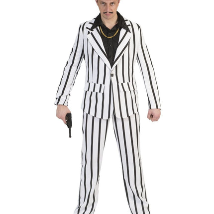 Feestbazaar Gangster Kostuum Krijtstreep