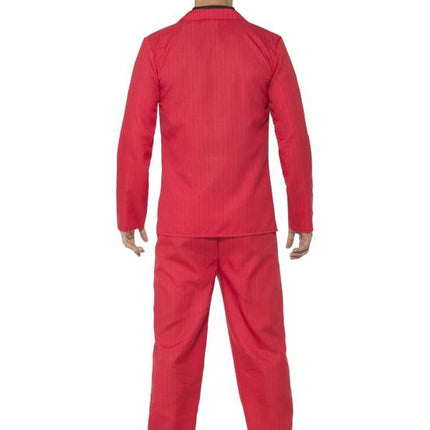 Feestbazaar Gangster kostuum pak rood