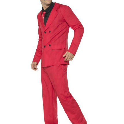 Feestbazaar Gangster kostuum pak rood