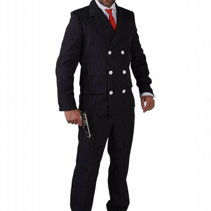 Feestbazaar Gangster pak man eco zwart