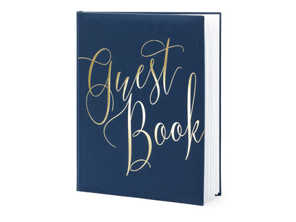 Feestbazaar Gastenboek Chique Navy Blauw 20x24,5cm