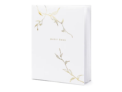 Feestbazaar Gastenboek Met Gouden Takjes Motief (20x24,5cm)