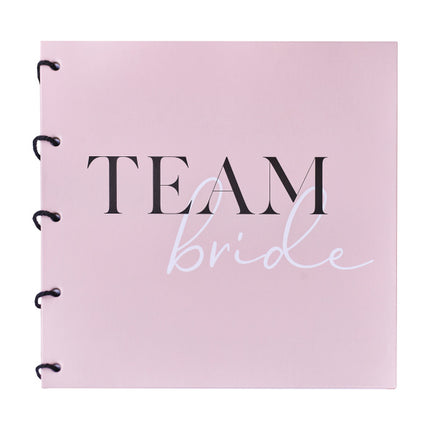Feestbazaar Gastenboek 'Team Bride' Roze