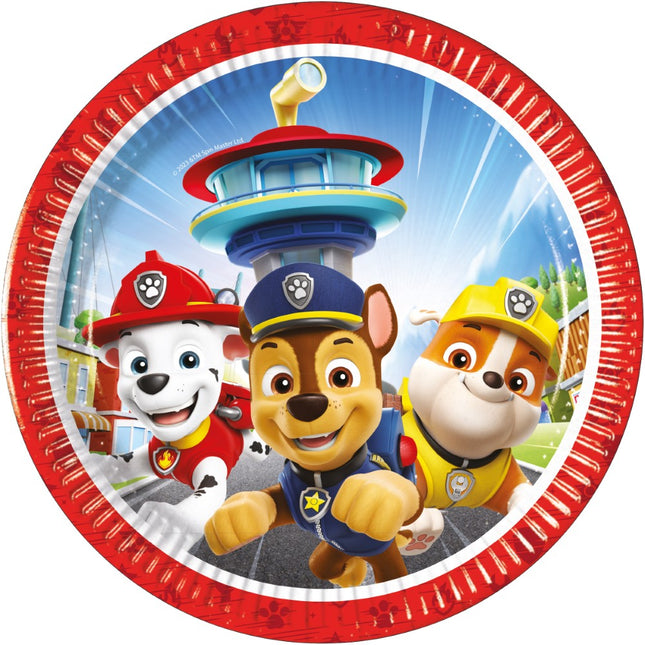 Feestbazaar Gebaksborden Paw Patrol Rescue Heroes 20cm (8st)