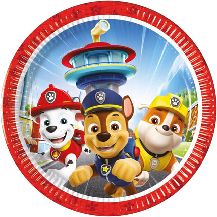 Feestbazaar Gebaksborden Paw Patrol Rescue Heroes 20cm (8st)