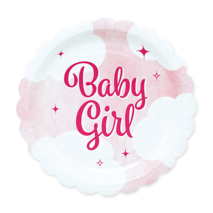 Feestbazaar Gebaksbordjes Baby Girl (8st)