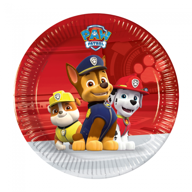 Feestbazaar Gebaksbordjes Paw Patrol Rood 20cm (8st)