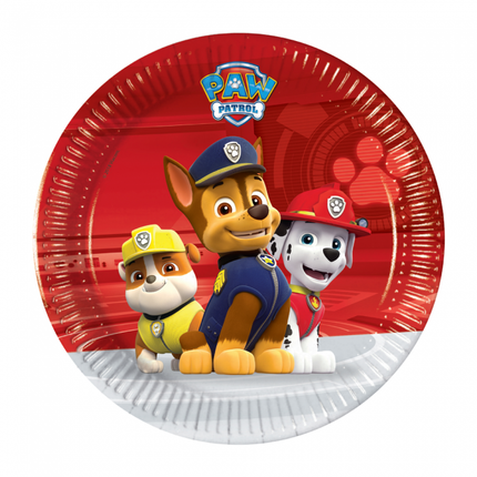 Feestbazaar Gebaksbordjes Paw Patrol Rood 20cm (8st)