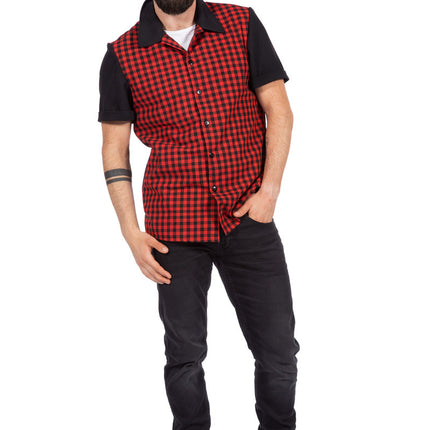 Feestbazaar Geblokte Rockabilly Blouse Bobby