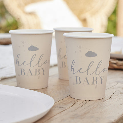 Feestbazaar Geboorte Bekers 'Hello Baby' (8st)