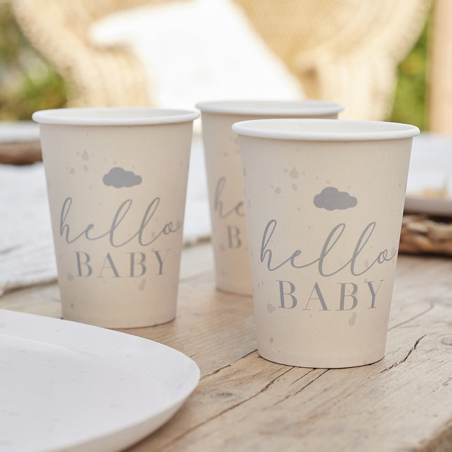 Feestbazaar Geboorte Bekers 'Hello Baby' (8st)