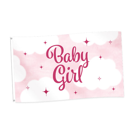 Feestbazaar Geboortevlag Baby Girl (150x90cm)
