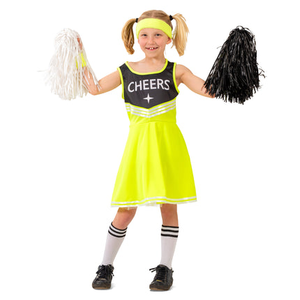 Feestbazaar Geel Cheerleader Jurkje Kind Shirley