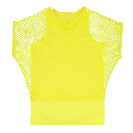 Feestbazaar Geel T-shirt Met Visnet Top